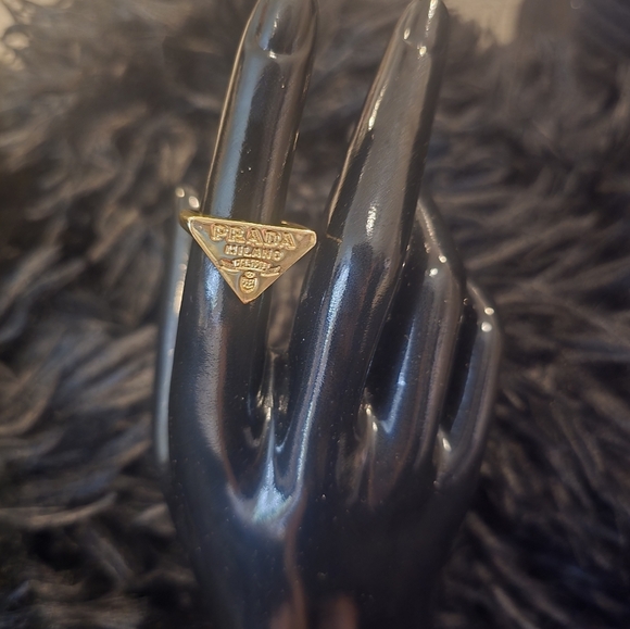 Prada Gold Triangular Ring - Picture 4 of 8
